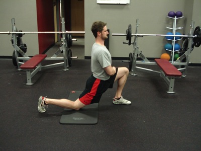 Sports training wrong hip flexor stretch
