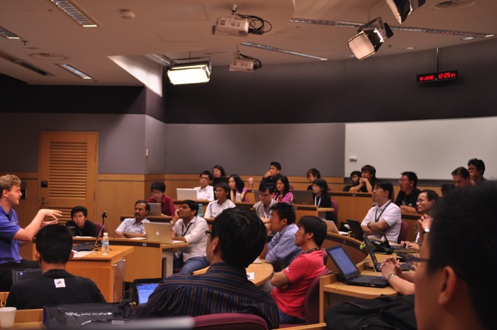PyCon Asia Pacific in a seminar room at Singapore Management University 20100610 01
